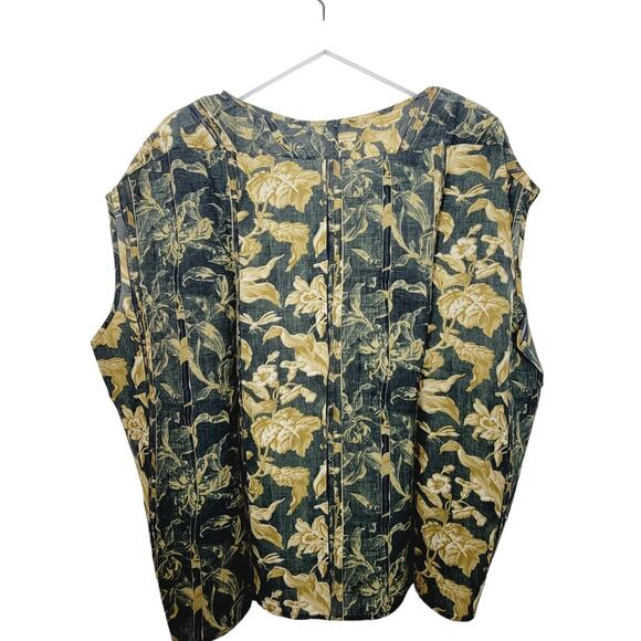 *NEW* Gary Graham GARYGRAHAM422 "Army Floral" Scoop Neck Cocoon Top - Large - Picture 3 of 7